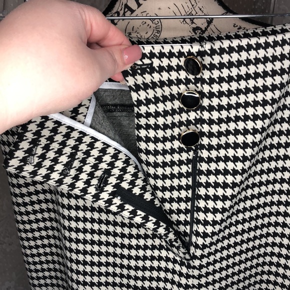 Ann Taylor Factory NWT Straight Crop High Rise Houndstooth Pants Size 14 - Picture 5 of 7